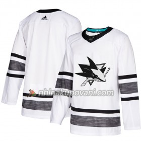 San Jose Sharks Dresy Blank Bílá 2019 NHL All-Star Adidas Authentic - Pánské